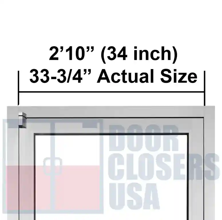 2’-10” Door Width, 33-3/4” Actual Size