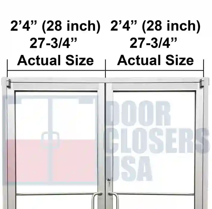 B.	4’-8” Double Door Width, 27-3/4” Actual Size Doors