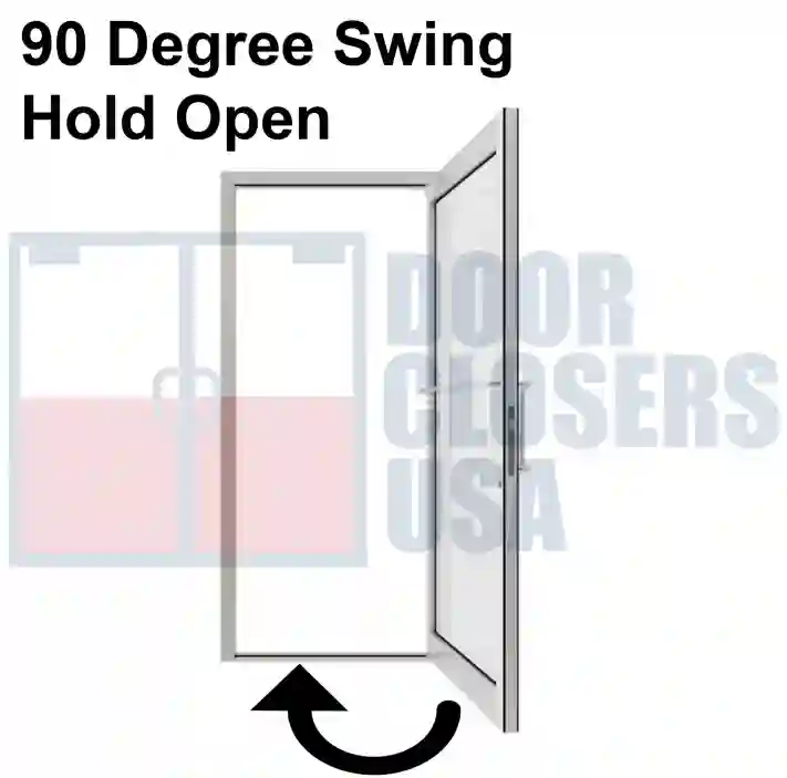 90 Degree Swing Open, With Hold Open Function