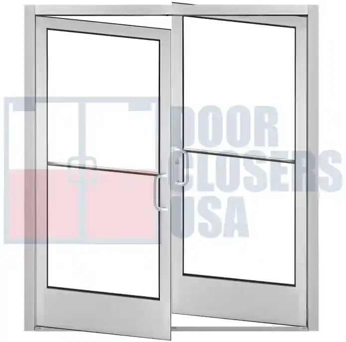 H.	Double Acting With Push / Pull Handles (Door Swings In & Out)