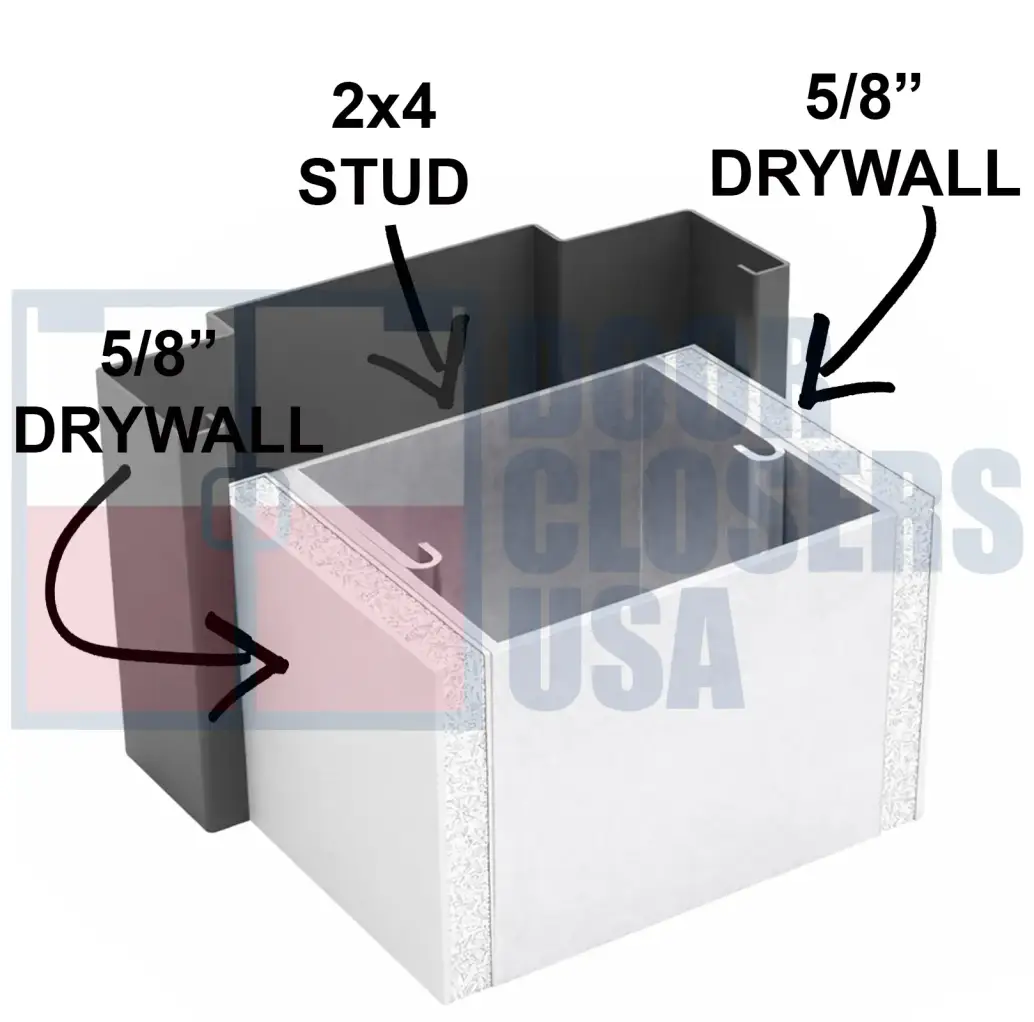 4-7/8" (w/ wood stud)<br> Popular Choice