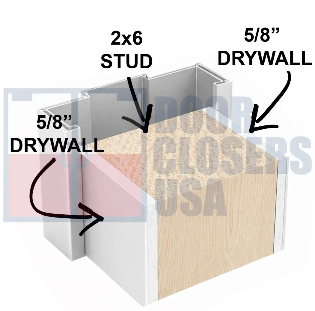 6-3/4" (w/ wood stud)