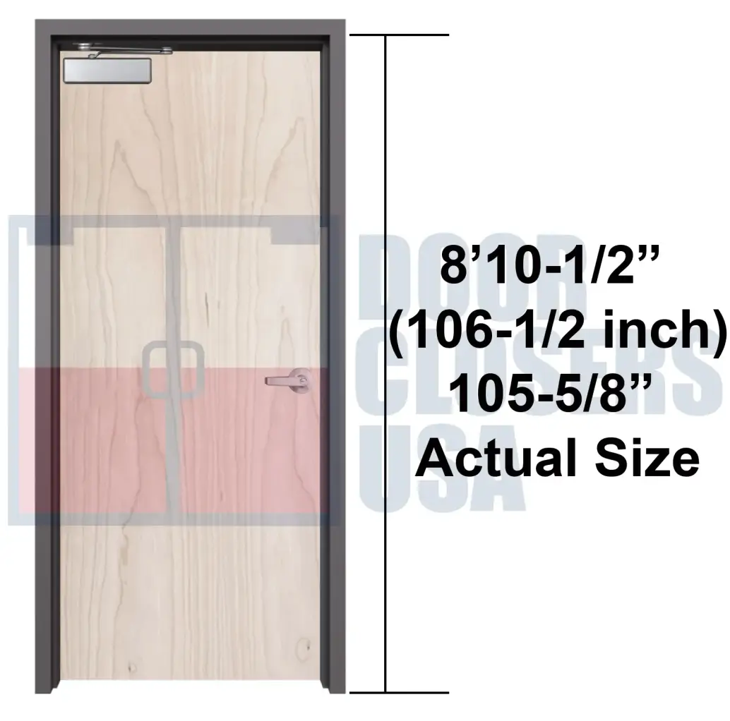 8'10-1/2" (106-1/2 inch)<br>Actual Height 105-3/4"
