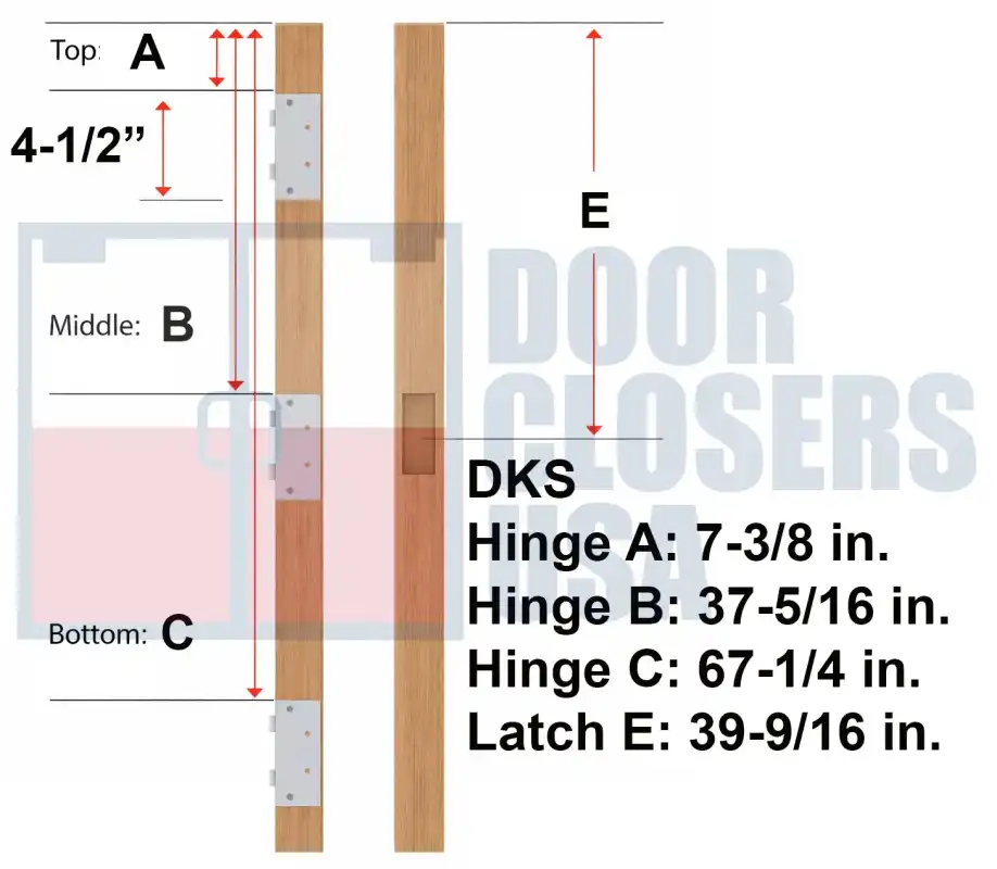 DKS 80 inch hinge locations
