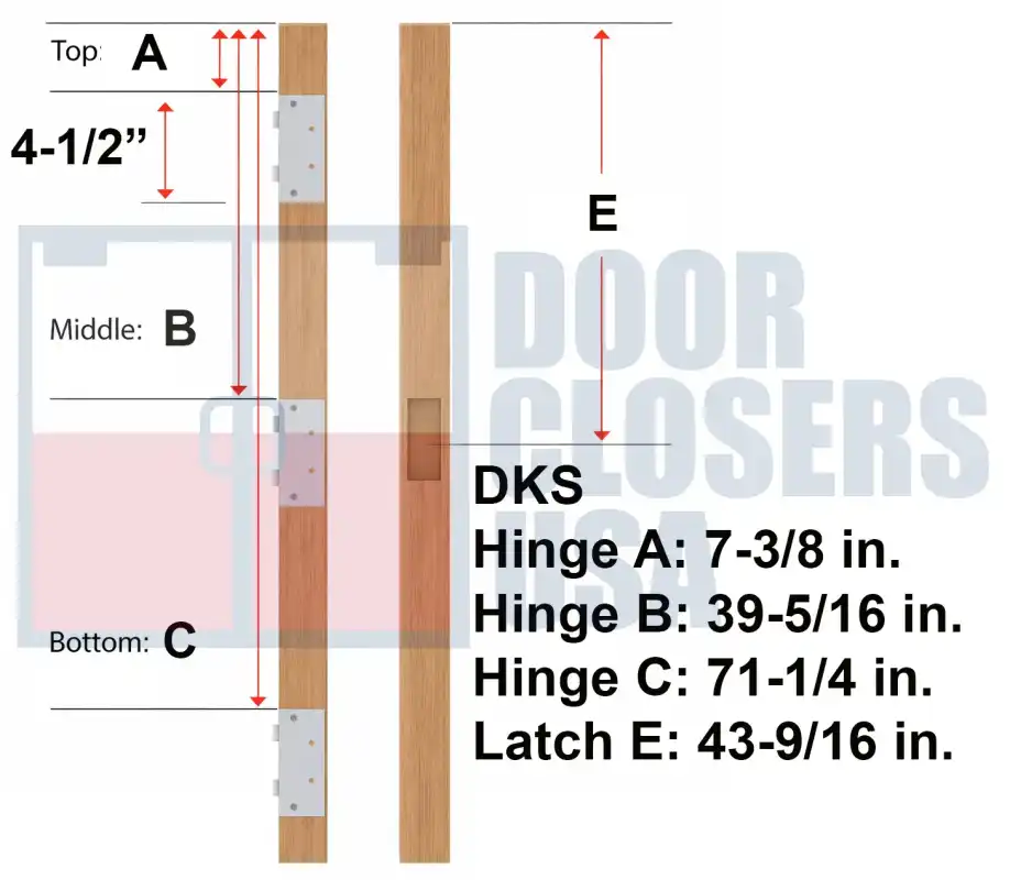 DKS 84 inch hinge locations