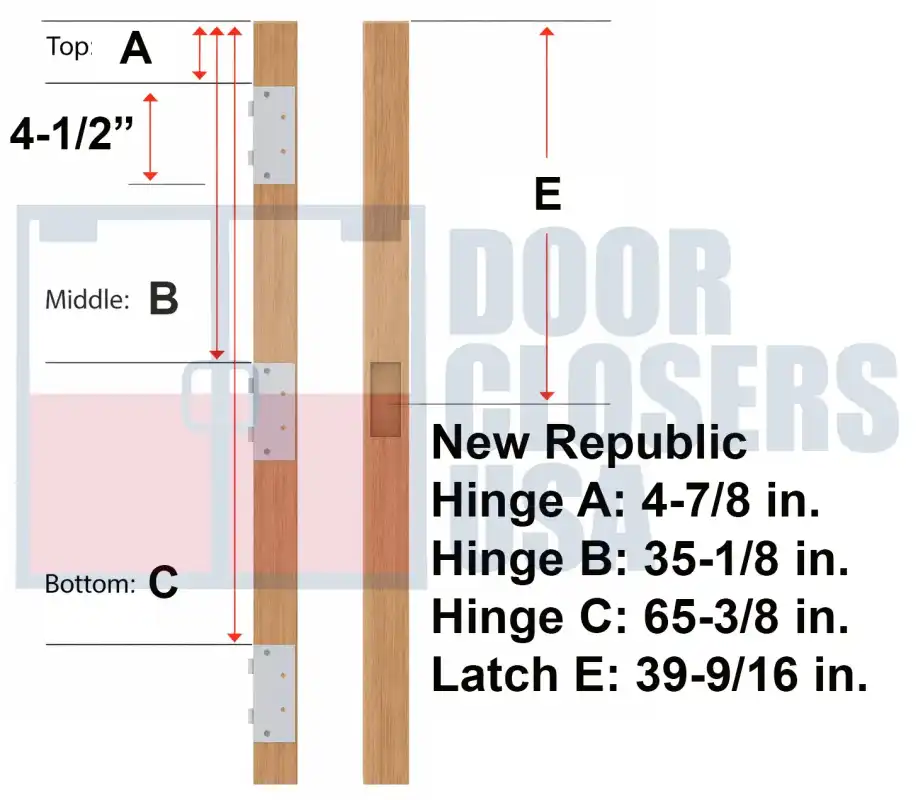 New Republic 80 inch hinge locations