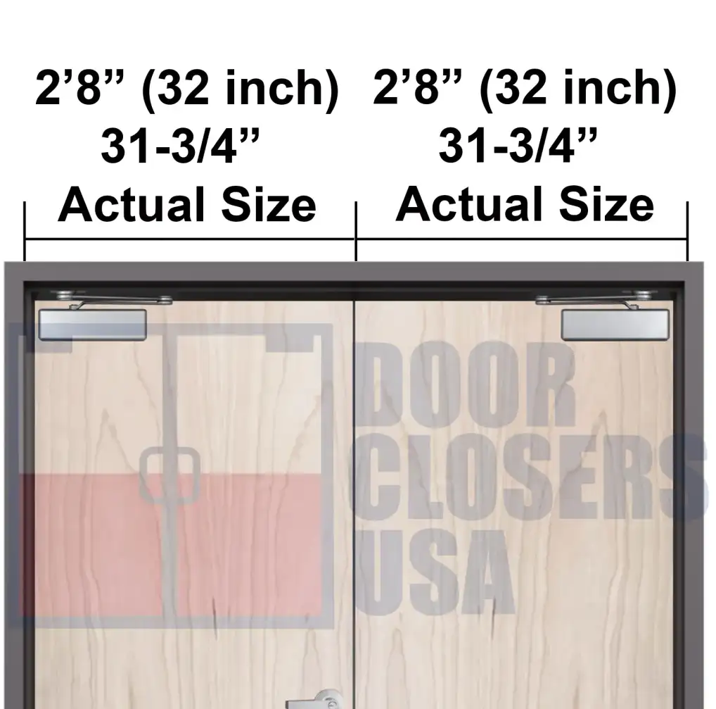 5'4" (two 32inch doors)<br> Actual Width Each Door 31-4/3”