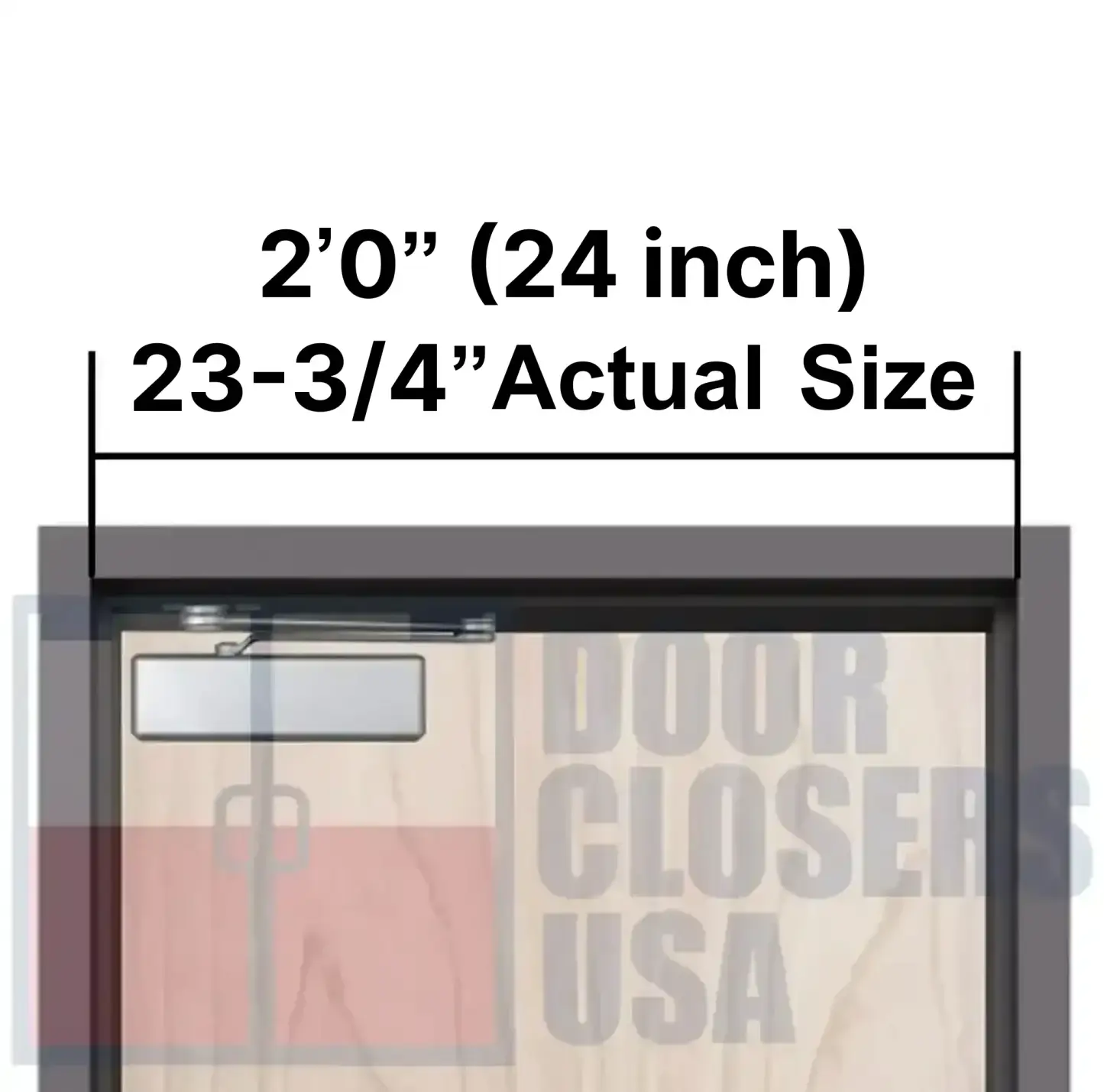 2'0" (24 inch)<br>Actual Width 23-3/4"